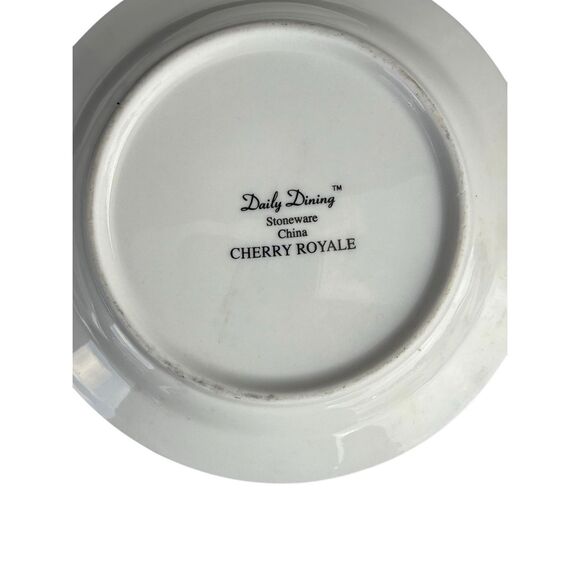 Daily Dining Cherry Royale Stoneware Salad Plates set of 4 Vintage 7” - Picture 3 of 5